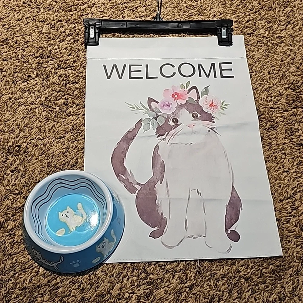 Cat Flag & Bowl Bundle
